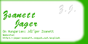 zsanett jager business card